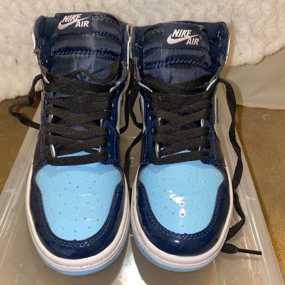 Nike Shoes - Blue chill air Jordan retro high 1 womens size 7 youth 5.5